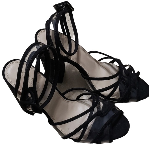 Clear Heels with Black Trim *New - Picture 2 of 3